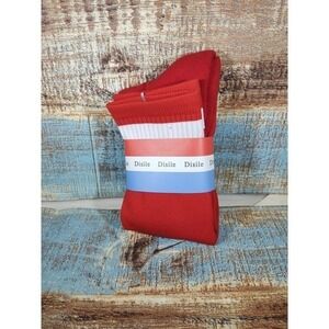 Soccer Socks Medium Disile Socks Red With White‎ Stripe Socks - Women's Or Youth
